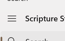 Screenshot showing the Search menu item in the navigation pane